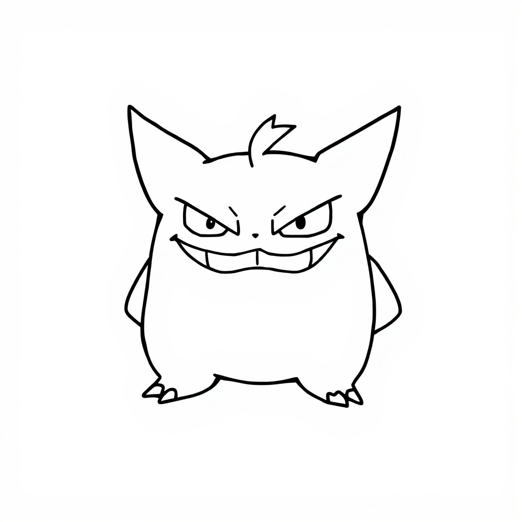 Angry Gengar with furrowed brows