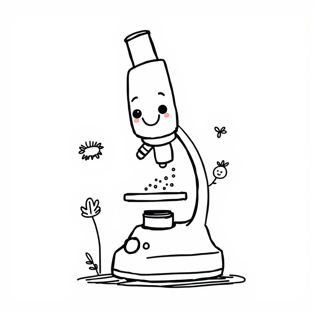 Happy microscope discovering new organisms