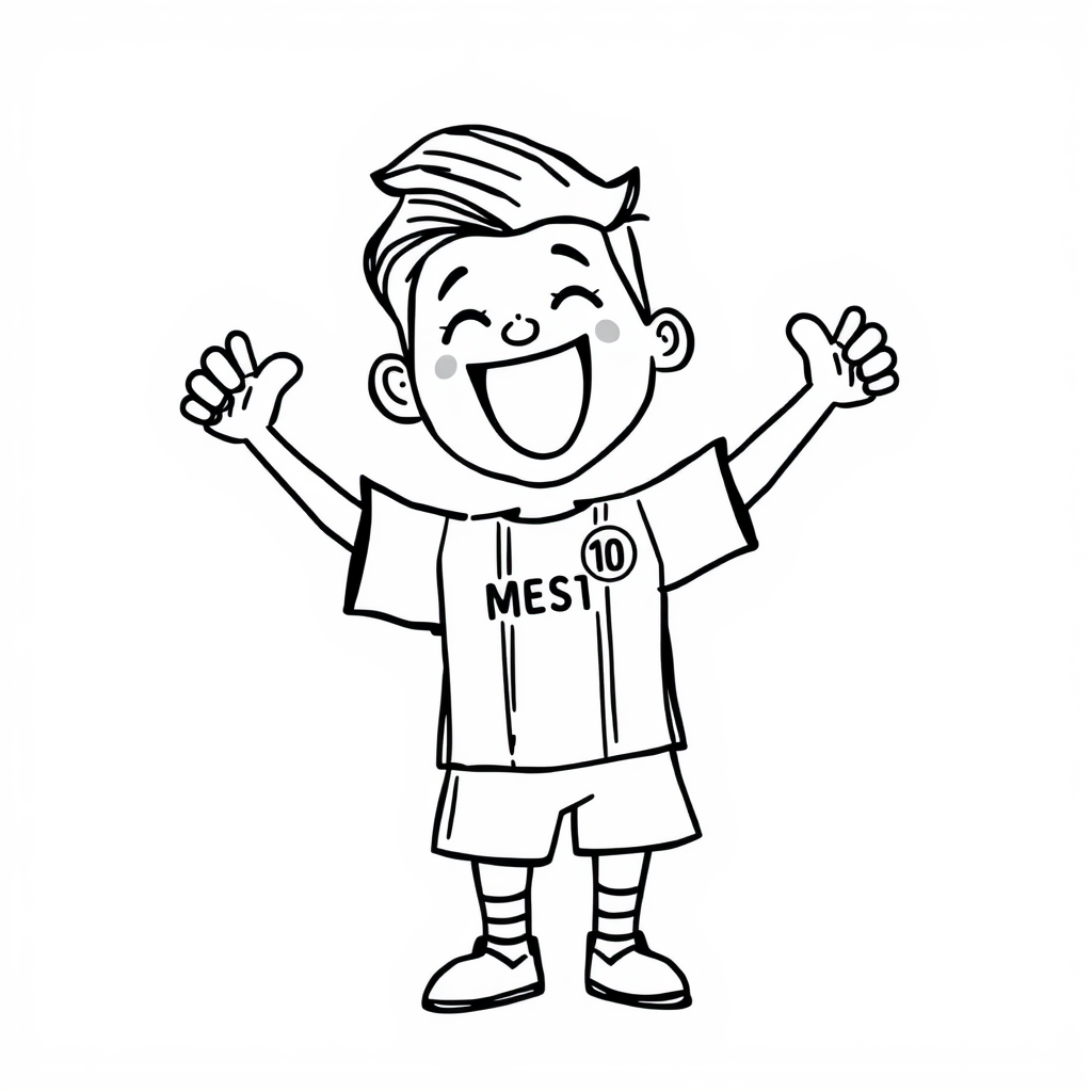 Messi celebrating a victory