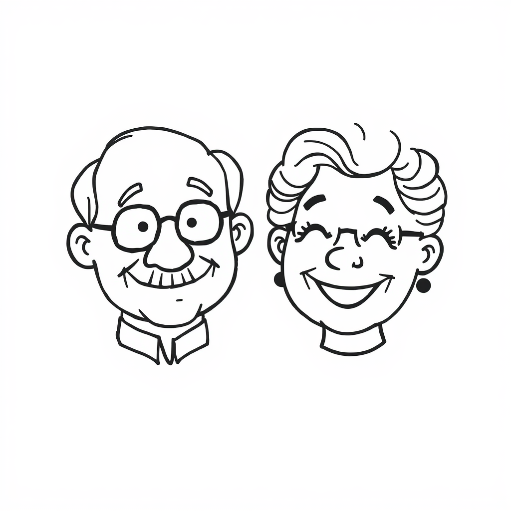 Smiling grandparents