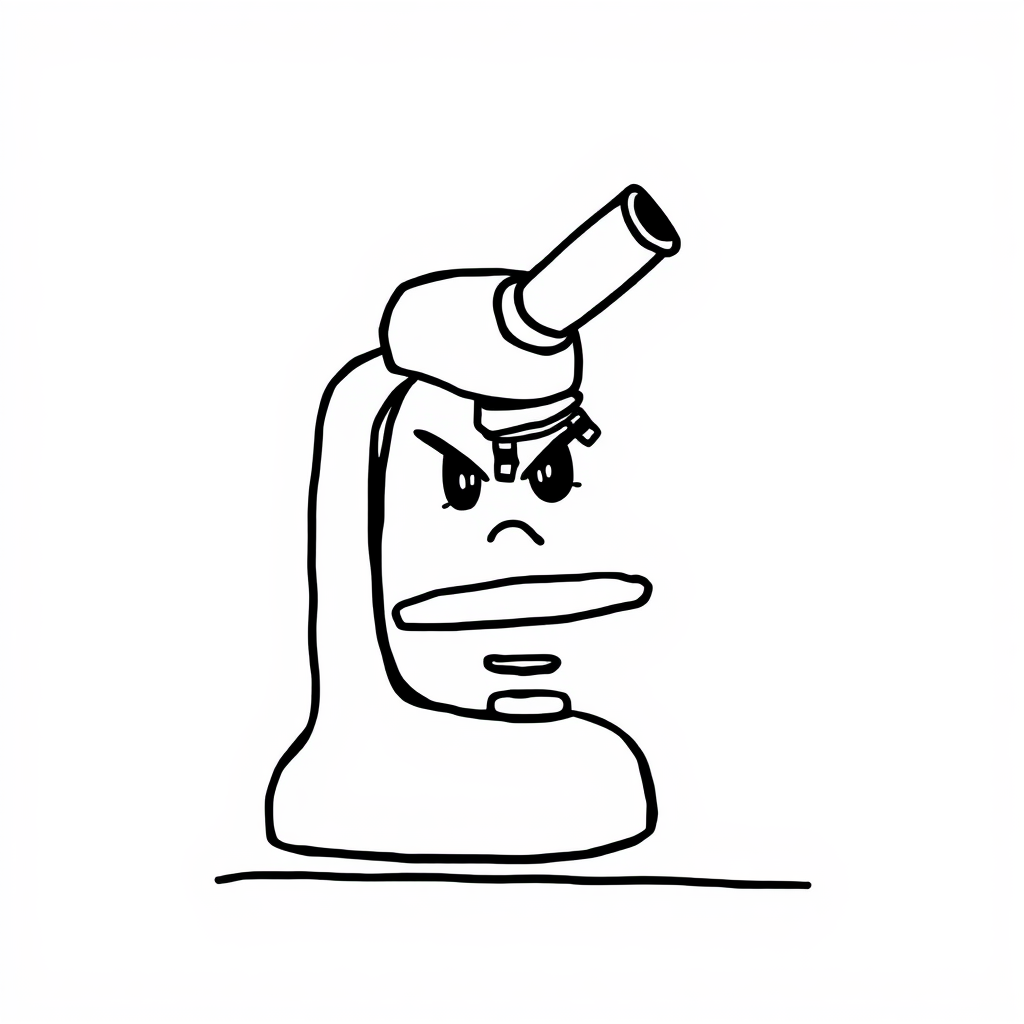 Angry microscope finding an error