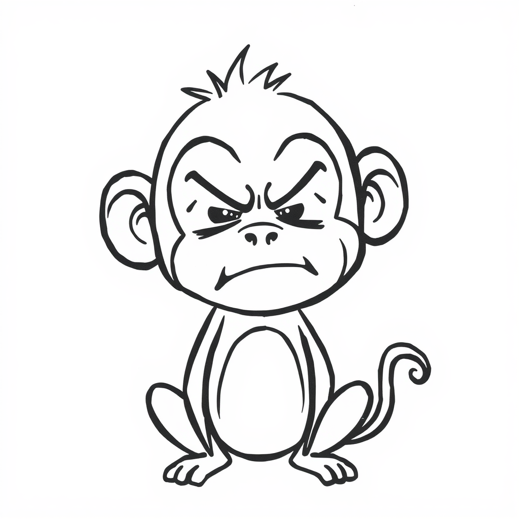 Monkey feeling angry