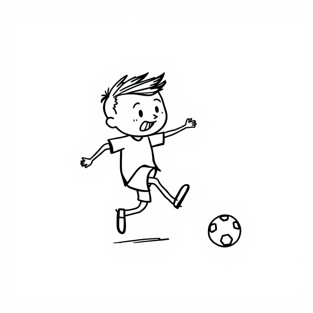 Nervous footballer taking a free kick