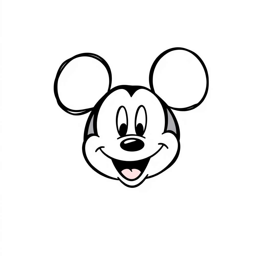 Excited Mickey Mouse face