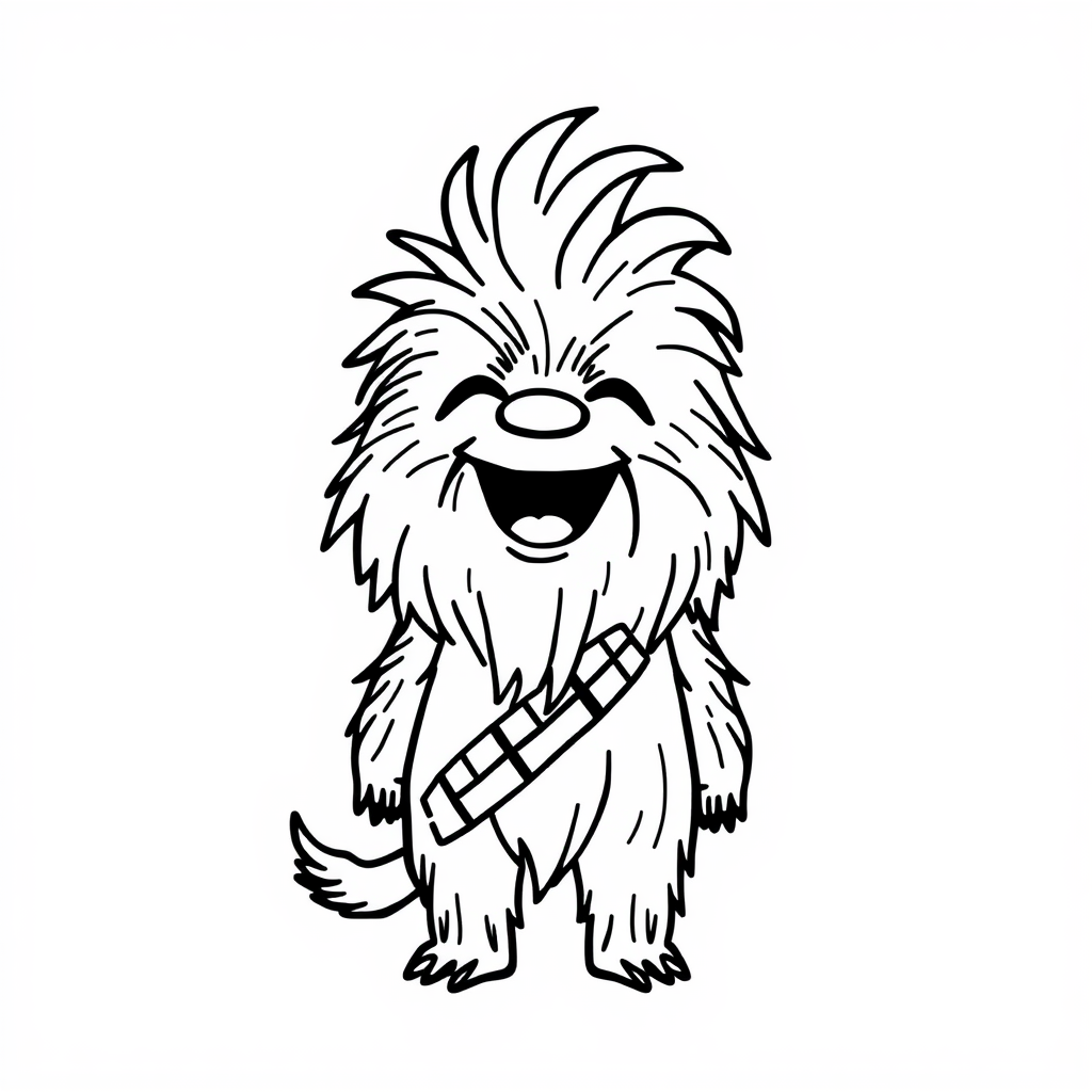 Chewbacca laughing joyously