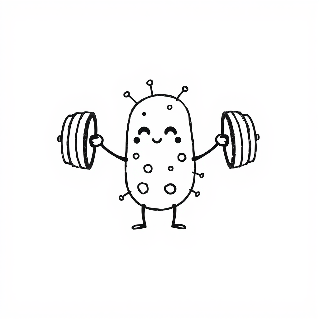 Mitochondria lifting weights