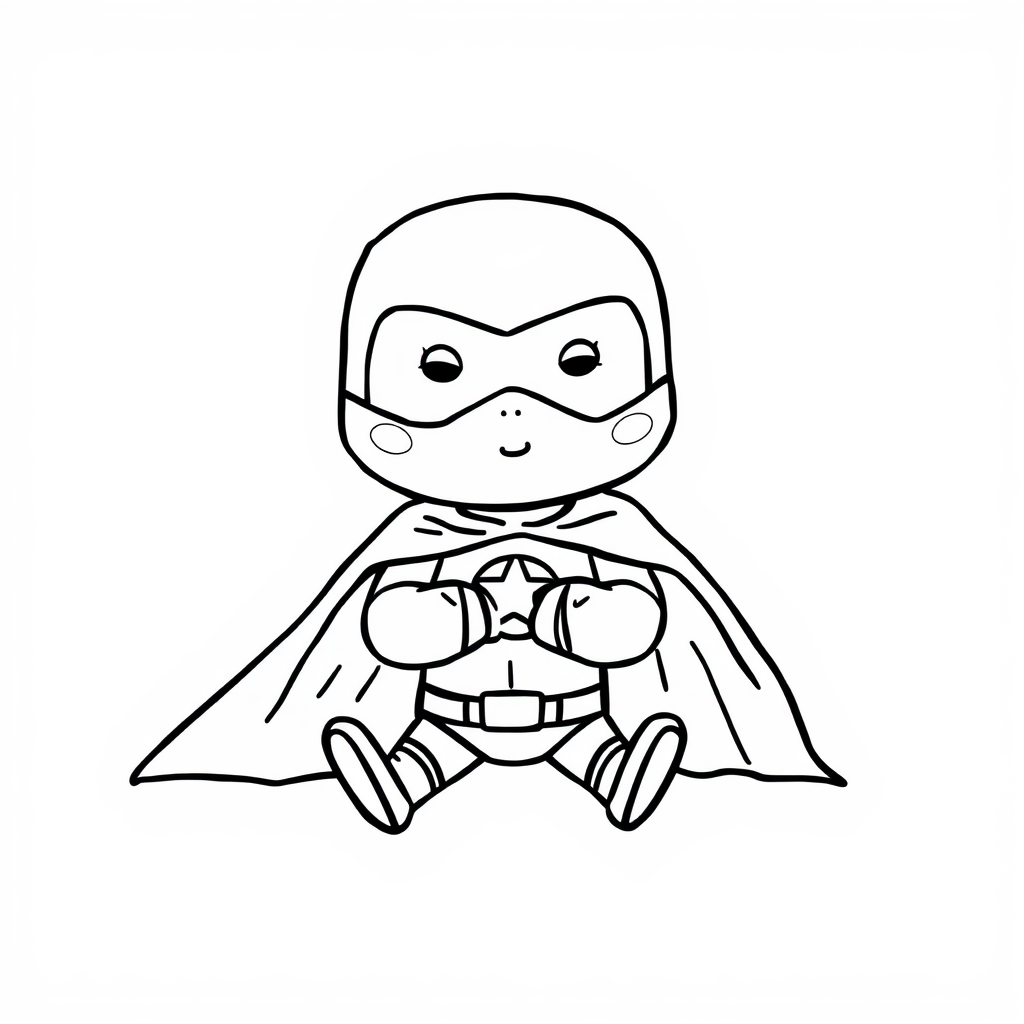 Superhero relaxed with folded arms