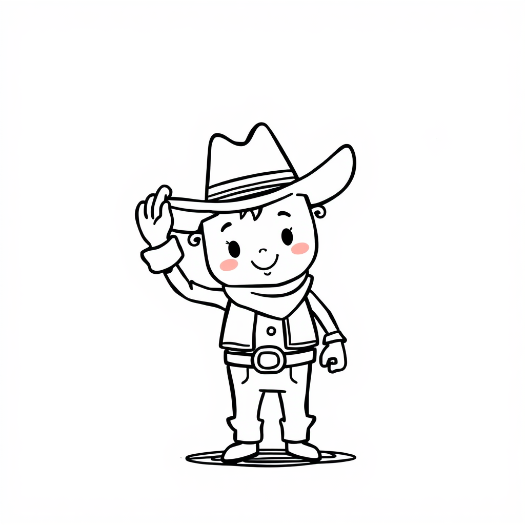 Cowboy playfully tipping his hat