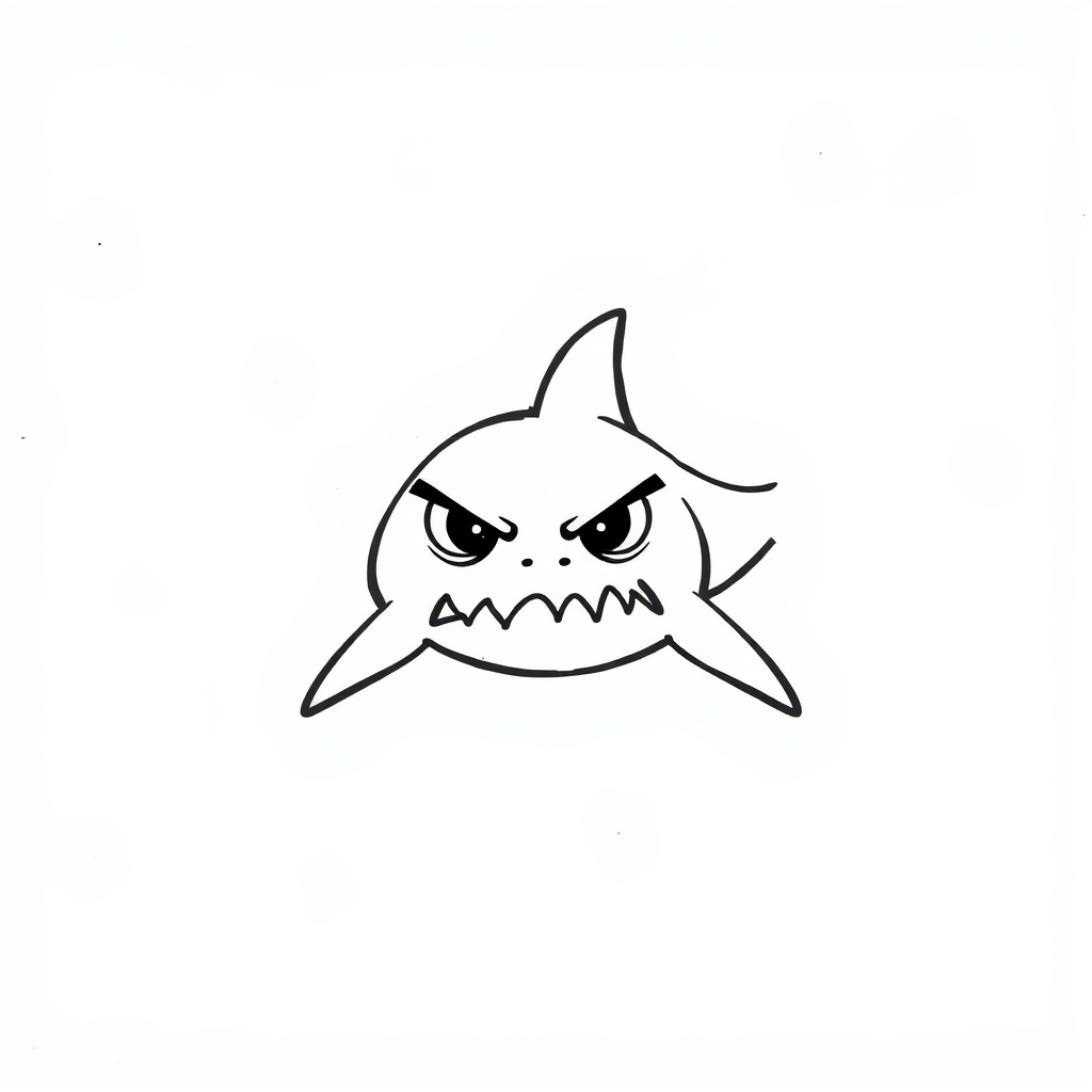 Angry Whale Shark frowning deeply