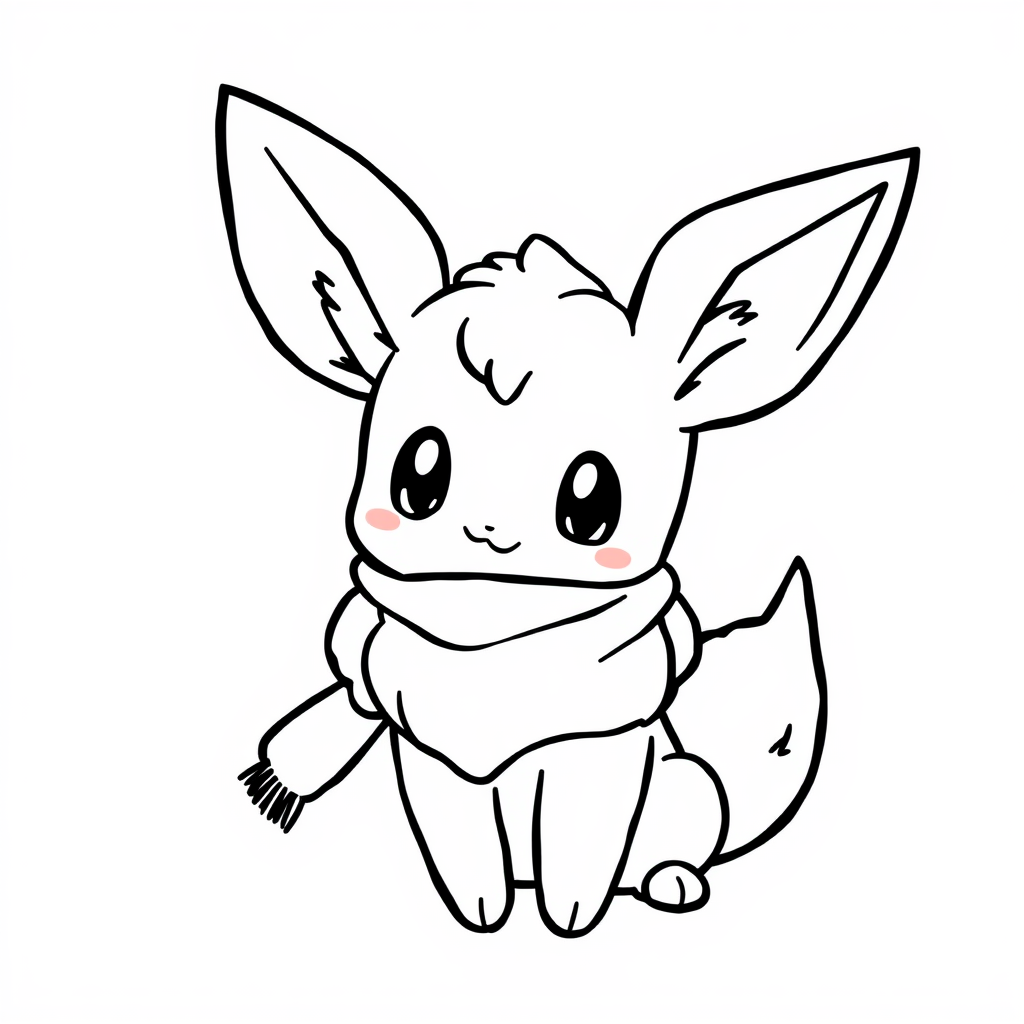 Eevee with a scarf.