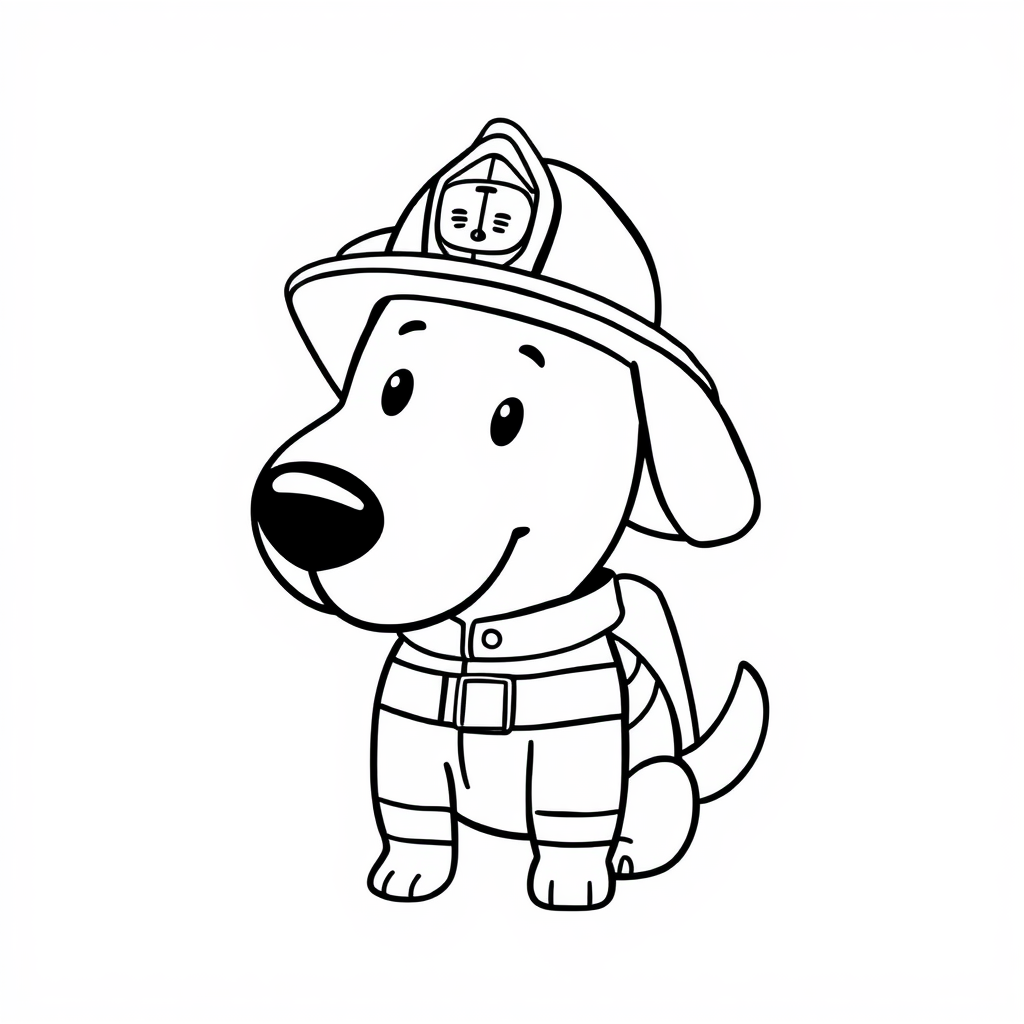 Dog as a firefighter