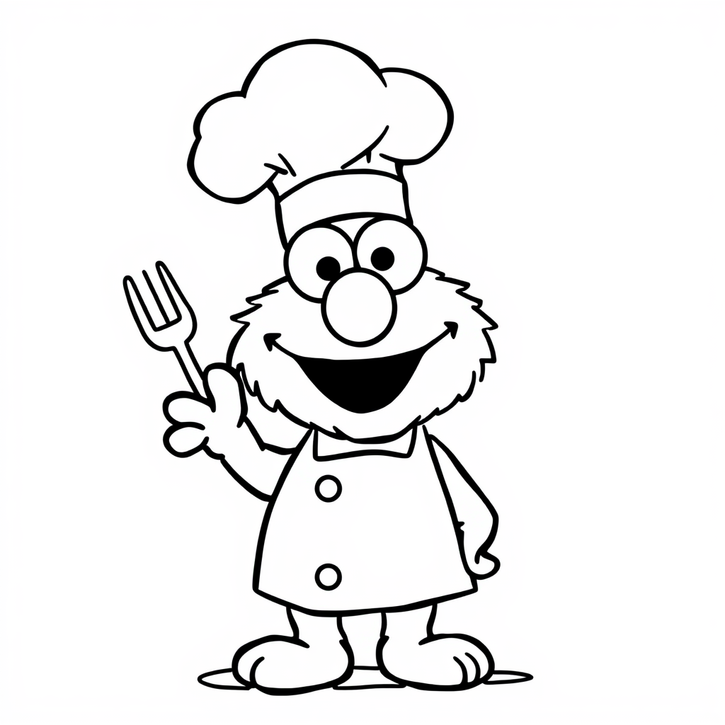 Elmo as a chef