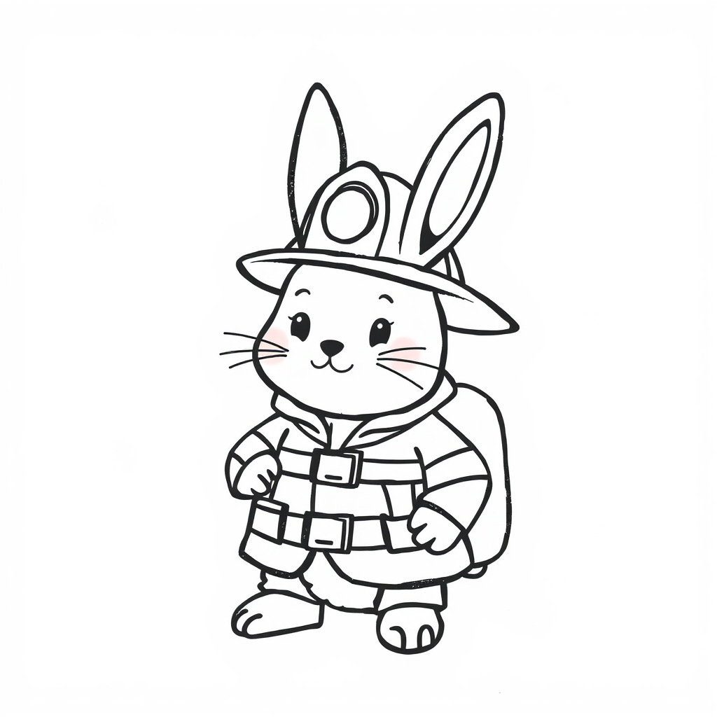 Bunny as a firefighter