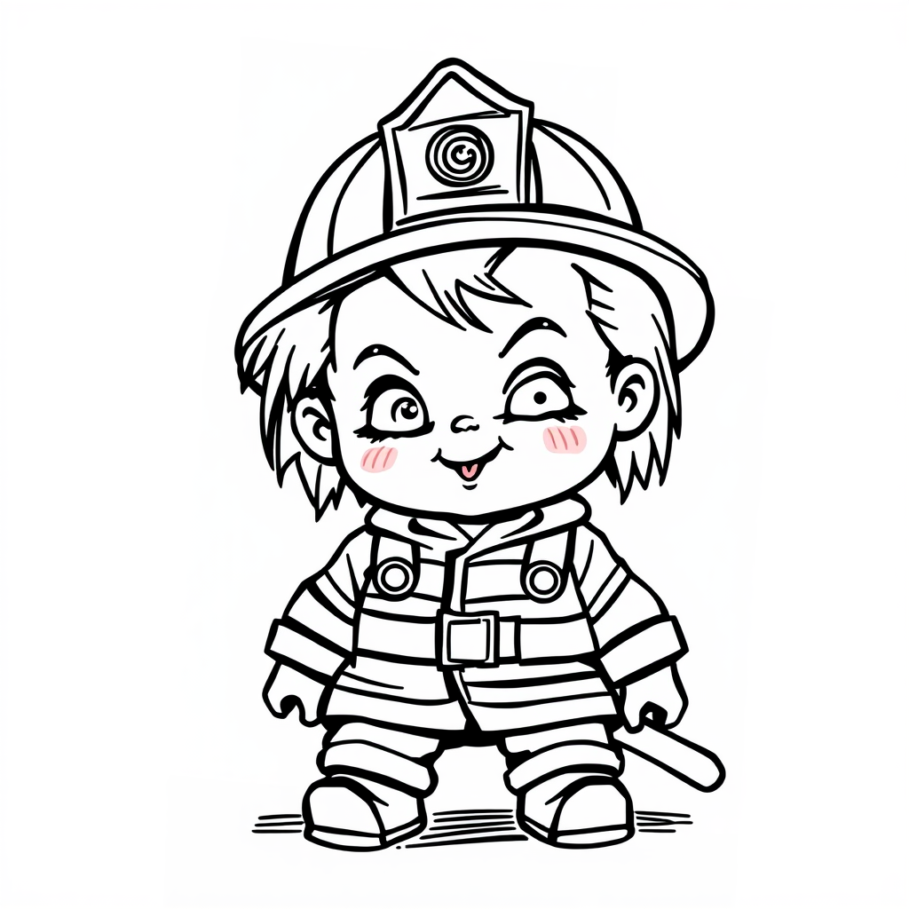 Chucky as a firefighter