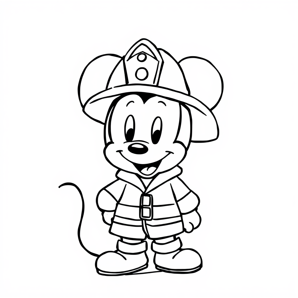 Mickey Mouse as a firefighter