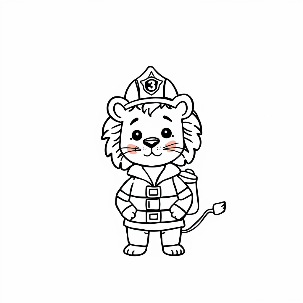 Lioness as a firefighter