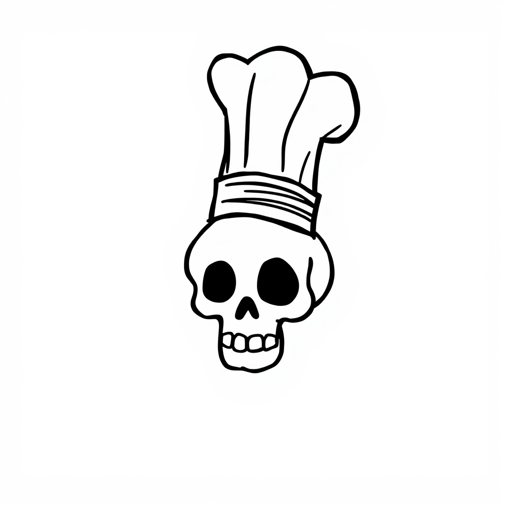 Chef Skull with a tall hat