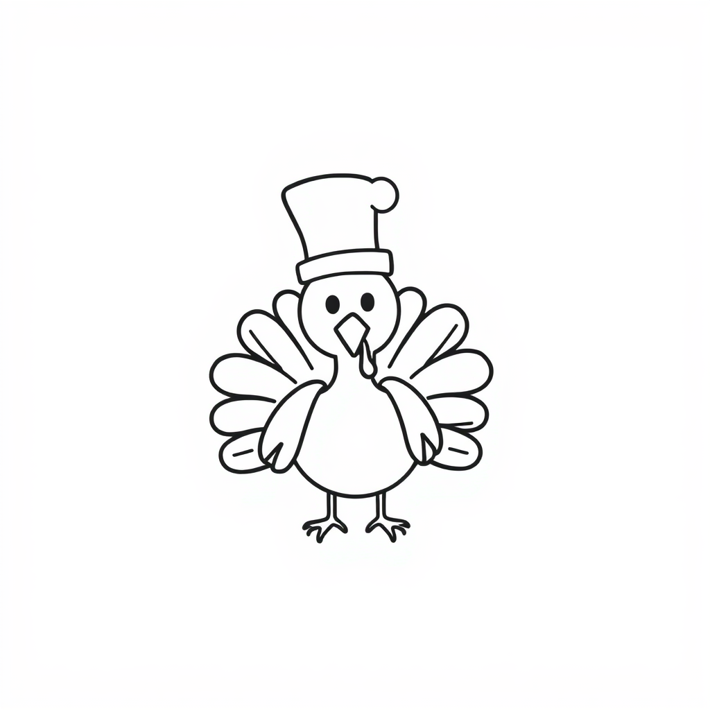 Turkey wearing a chef's hat