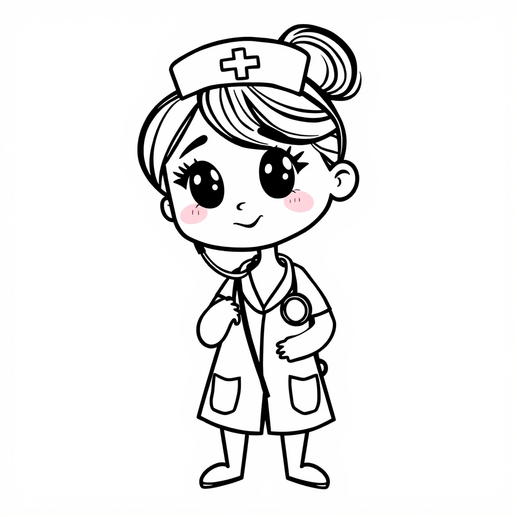 Nurse checking vitals with stethoscope