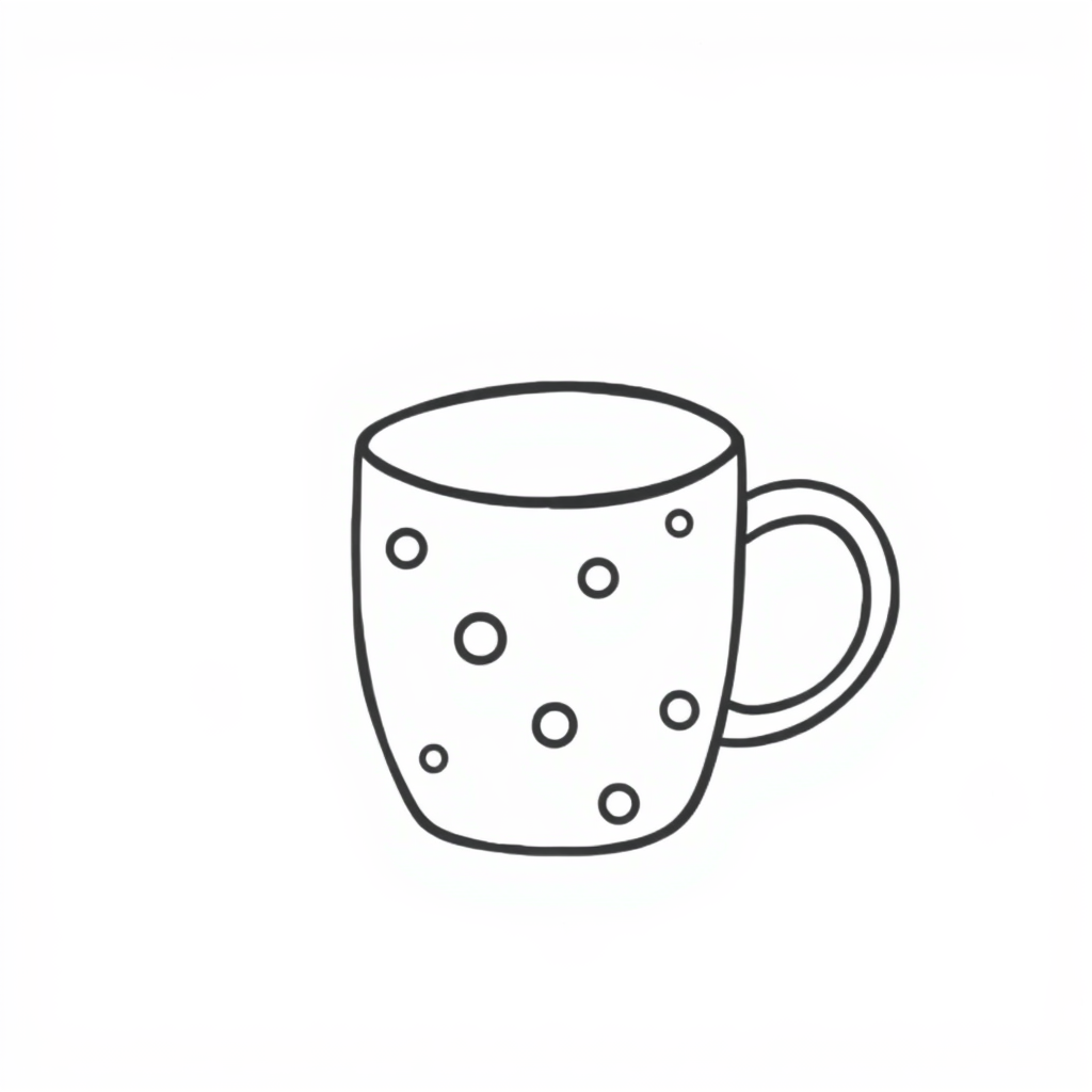 Polka dot coffee mug