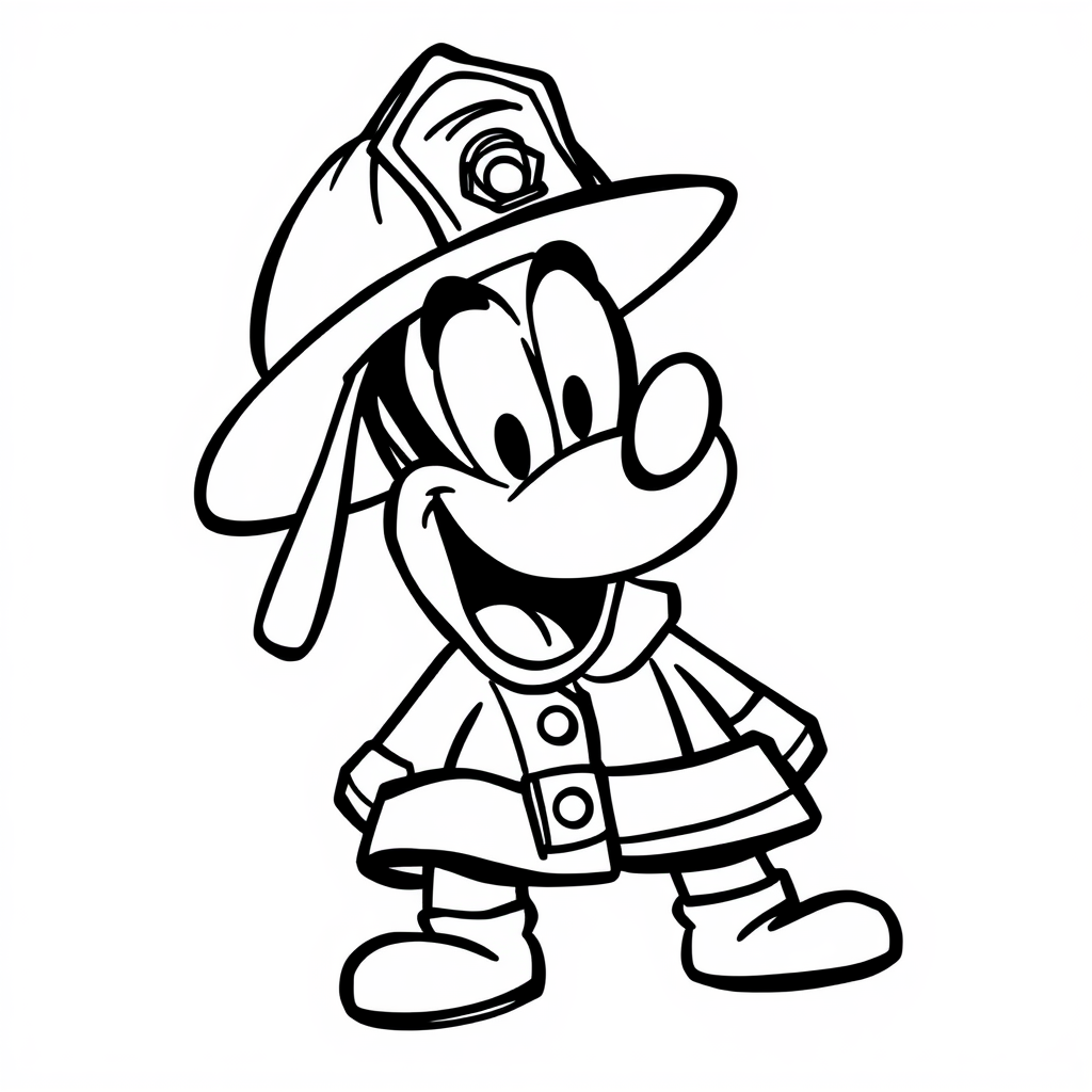 Goofy the overenthusiastic firefighter