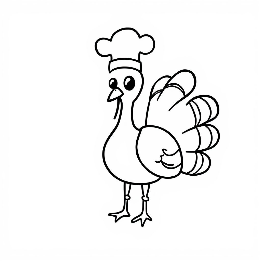 Chef Turkey with hat