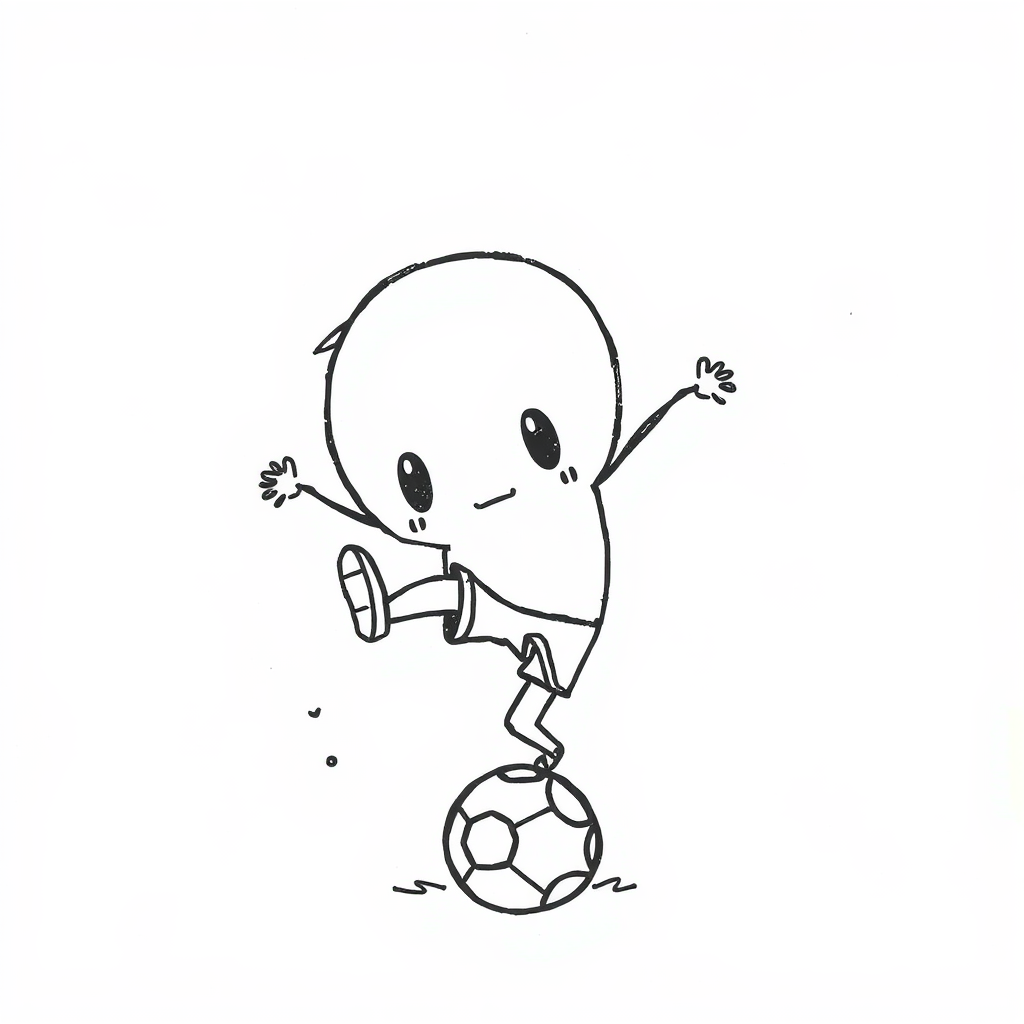 Kicking a soccer ball