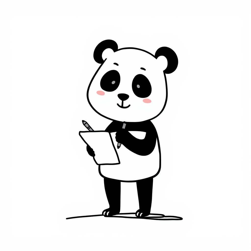 Panda Teacher Writing Lessons