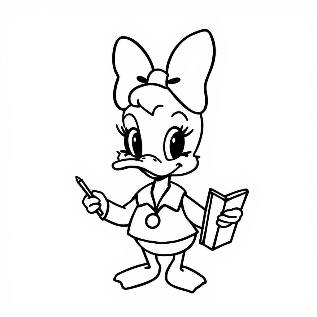 Daisy Duck as a teacher