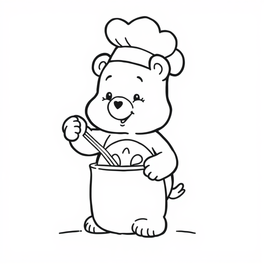 Care Bear chef stirring a pot