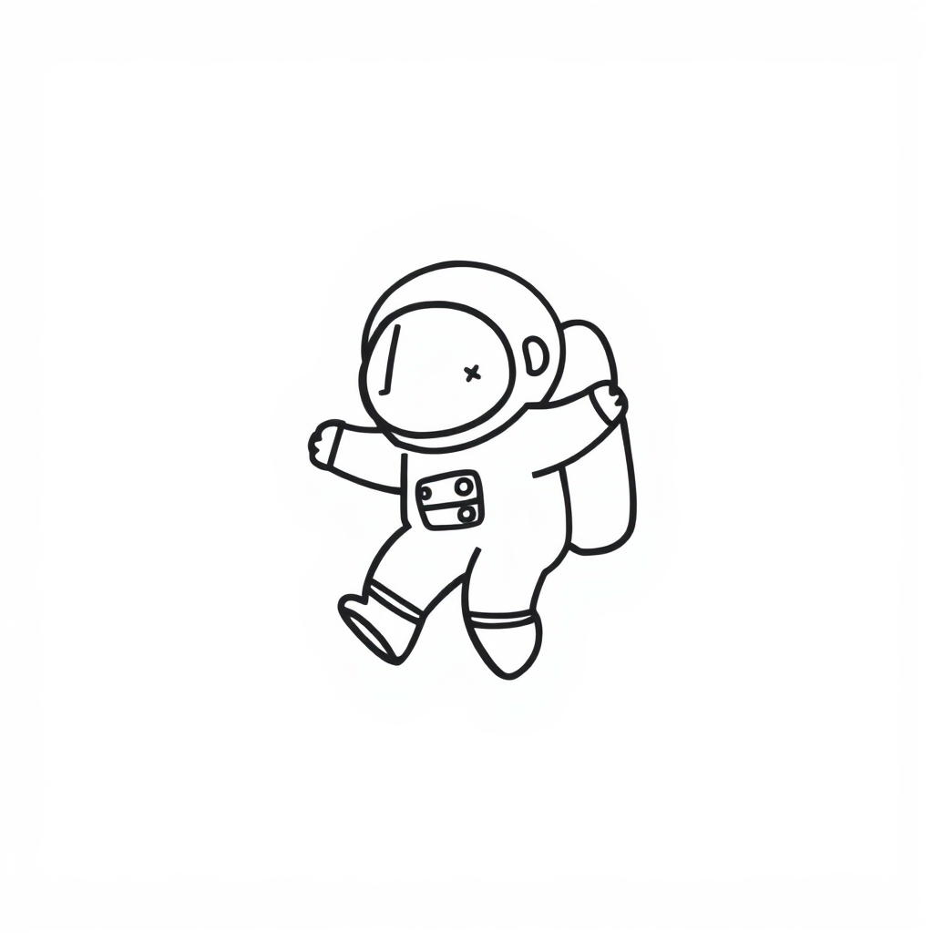 Astronaut floating in space