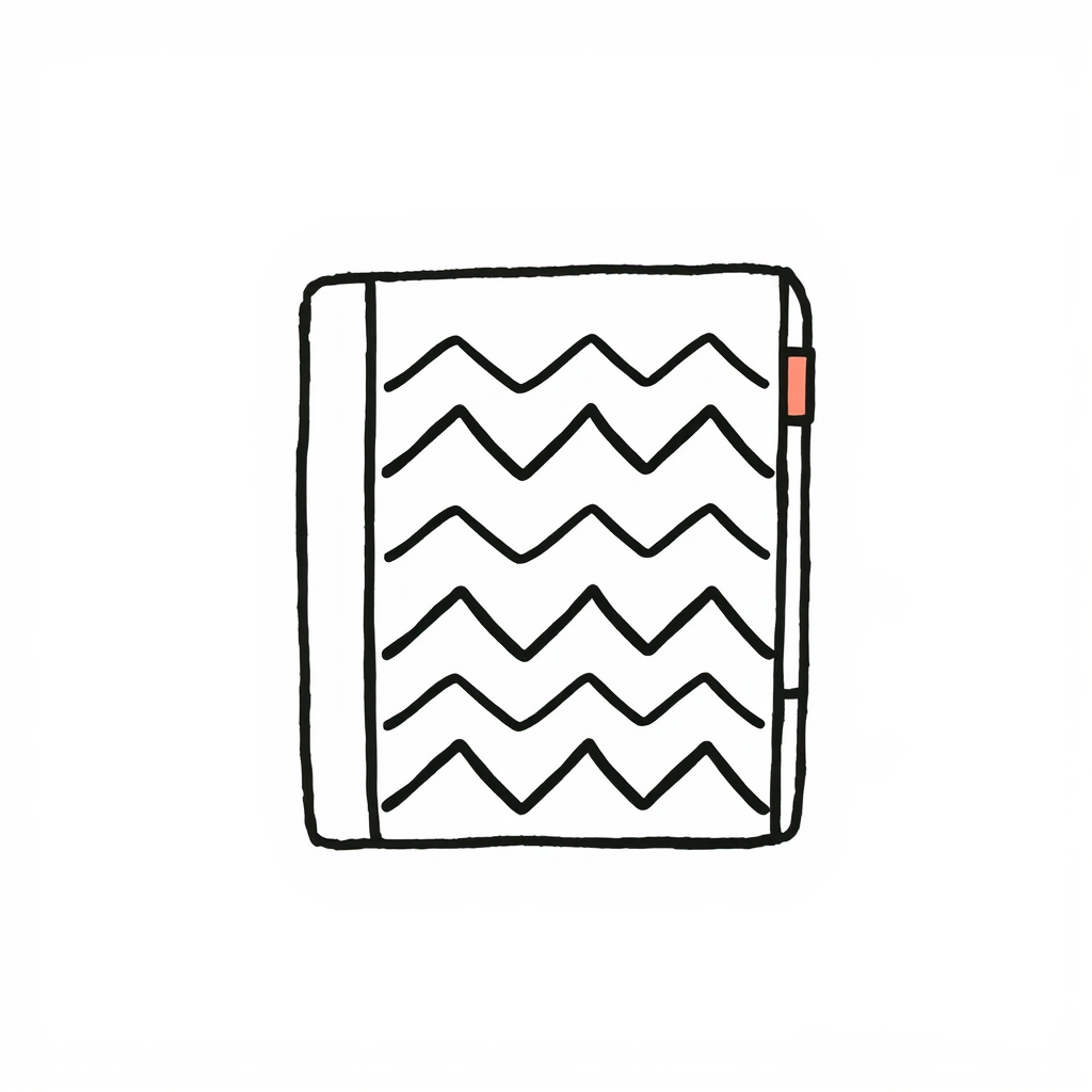 Chevron pattern notebook