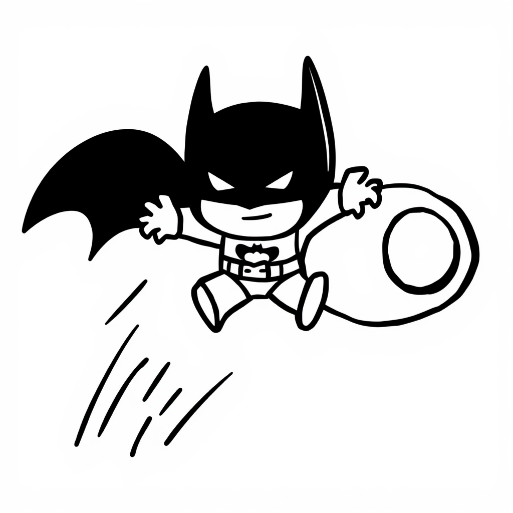 Batman launching from Batjet