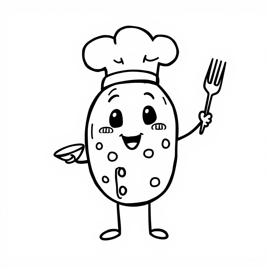 Cartoon Cookie as a chef