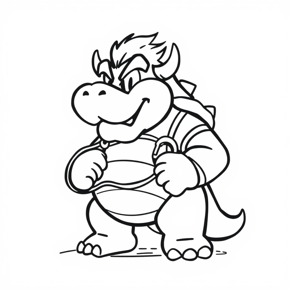 Bowser as a doctor with a stethoscope