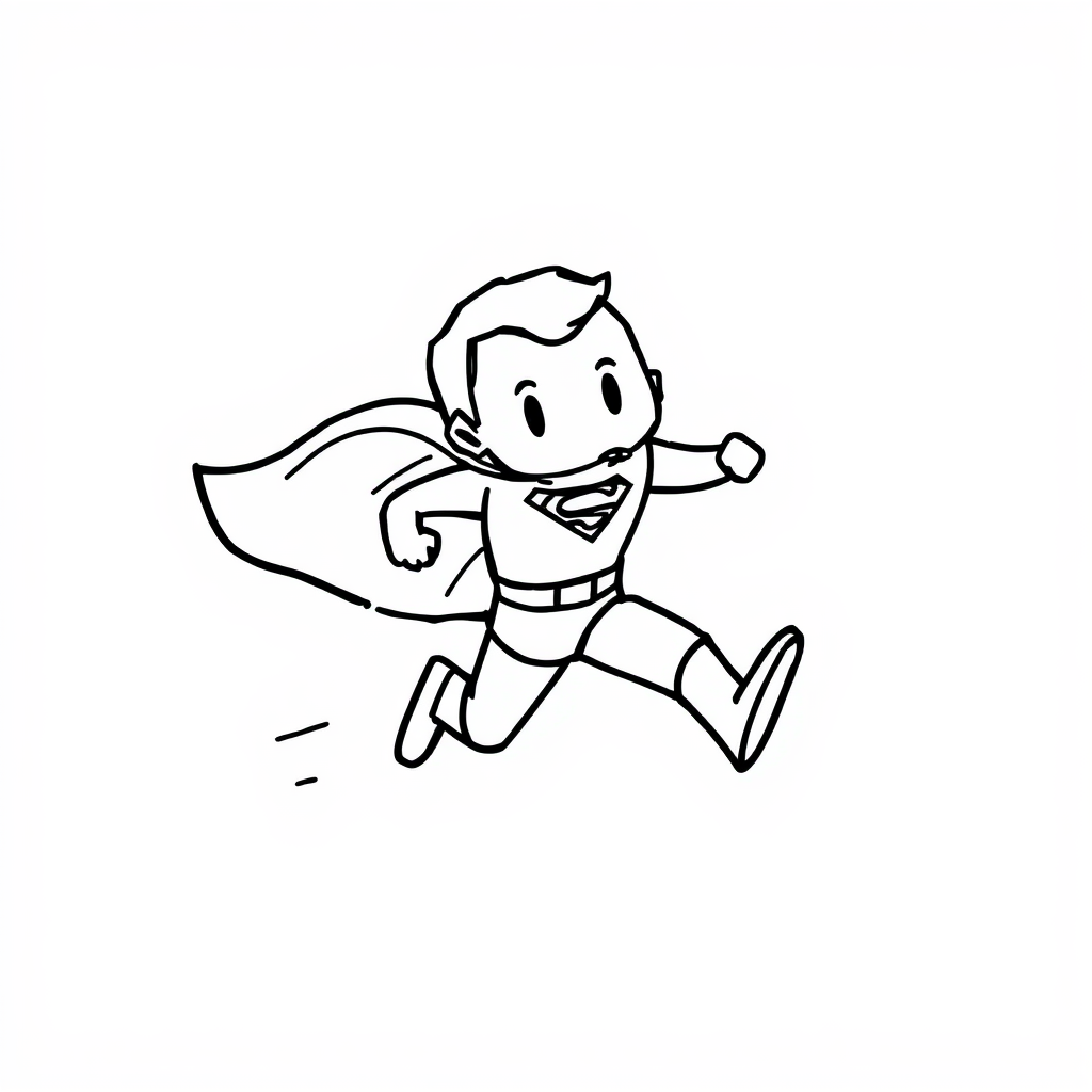 Superman super-speed running