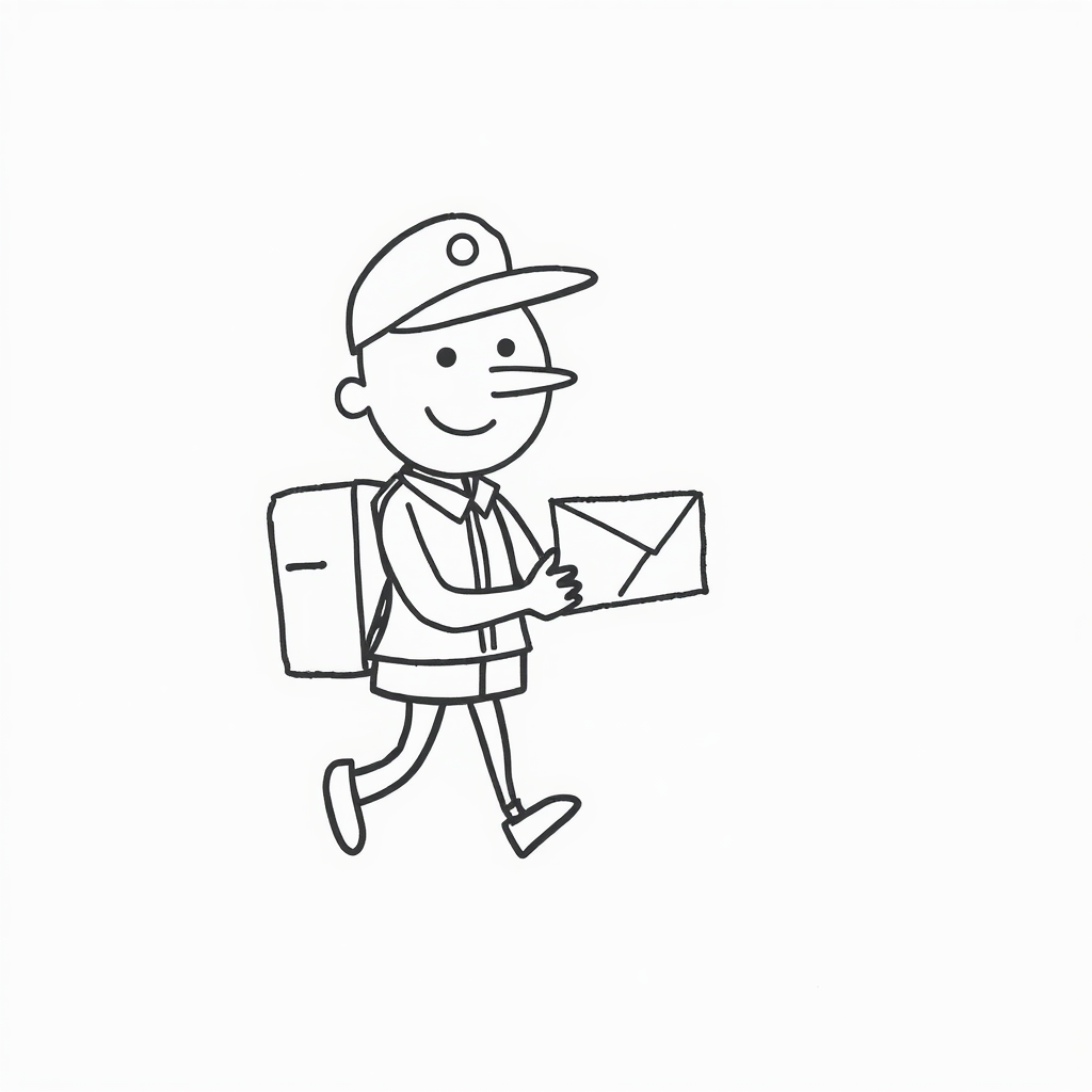 Postman delivering mail