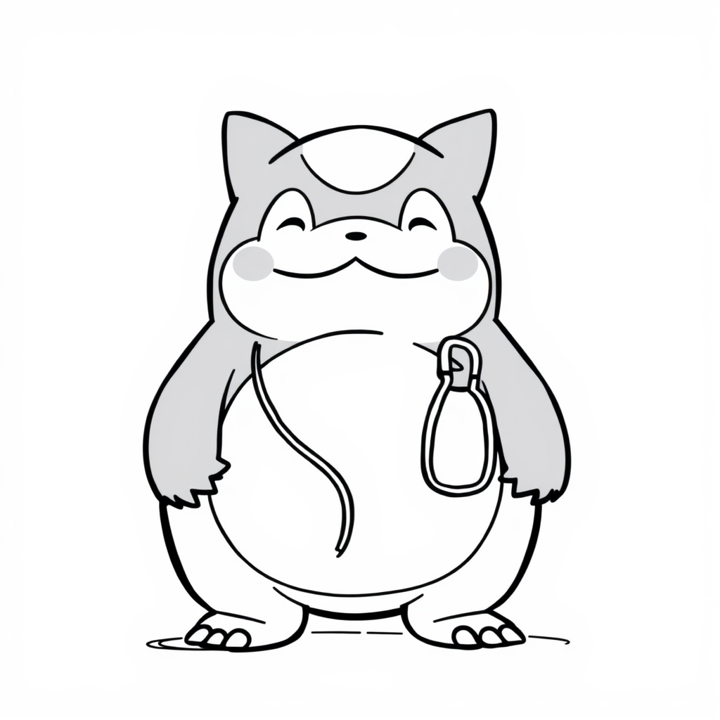 Snorlax as a doctor with stethoscope