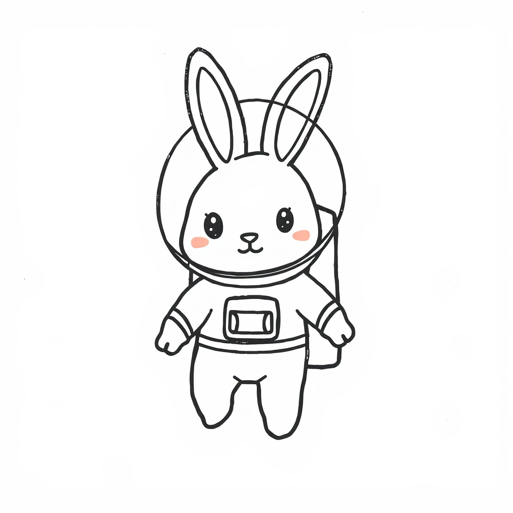 Bunny as an astronaut.