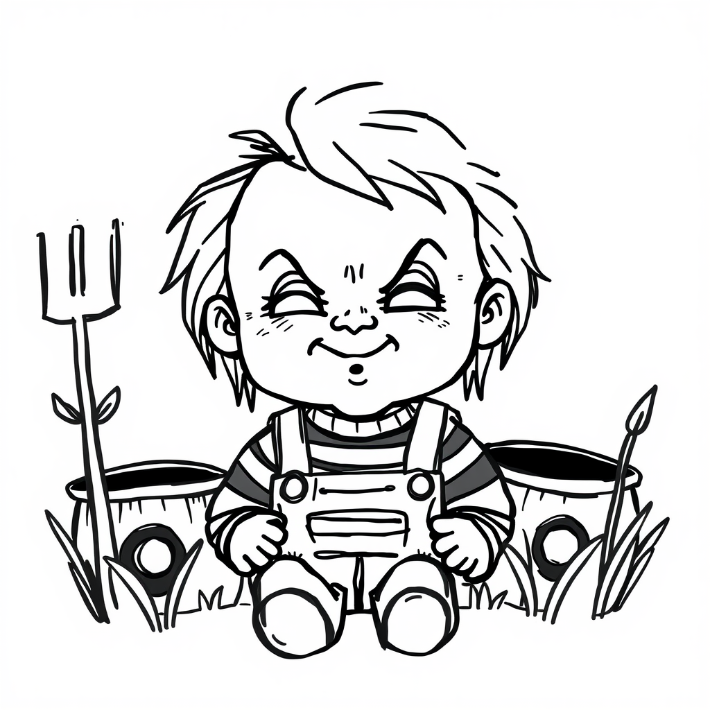 Chucky as a farmer