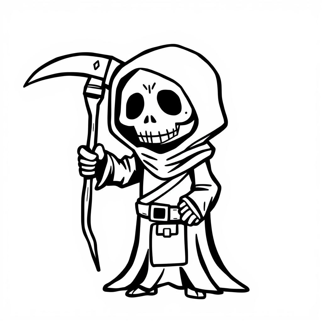 Grim Reaper as a Mailman.