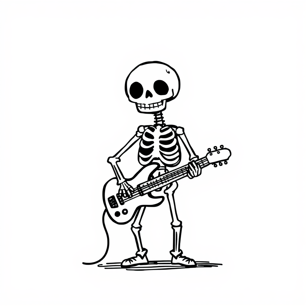 Skeleton musician