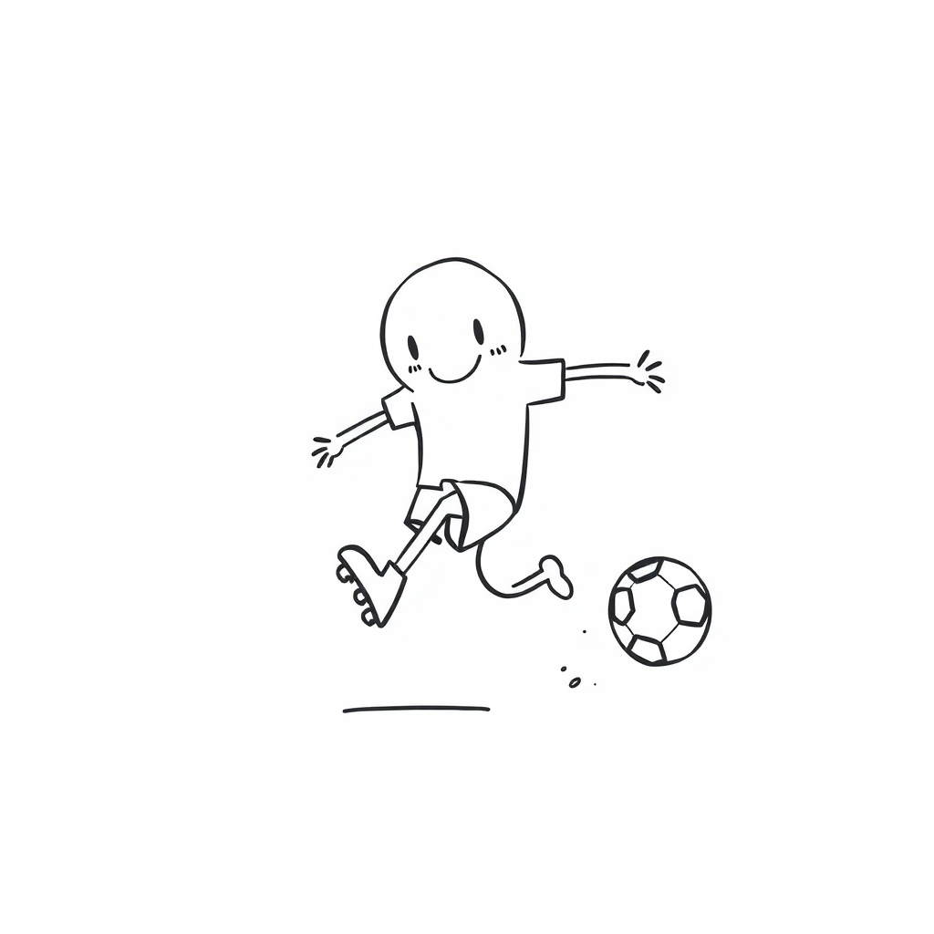 Cleats kicking a soccer ball