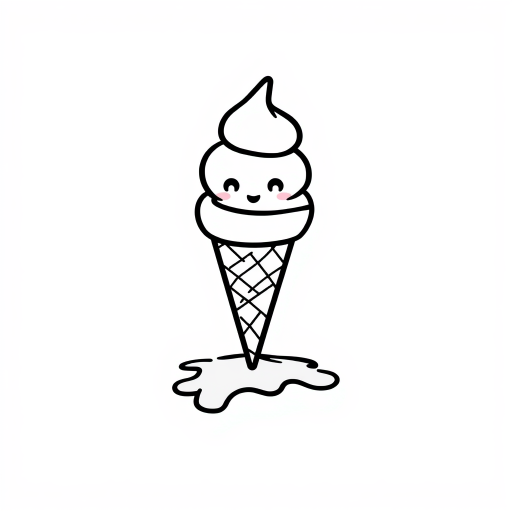 Ice cream cone melting