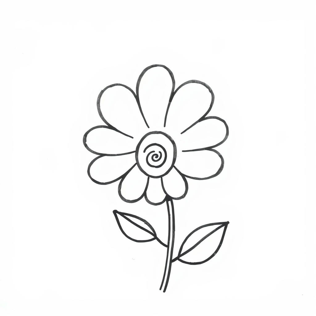 Single flower with spiral petals