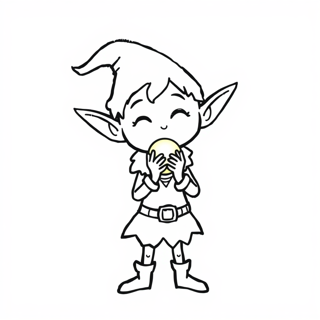 Elf holding a glowing orb