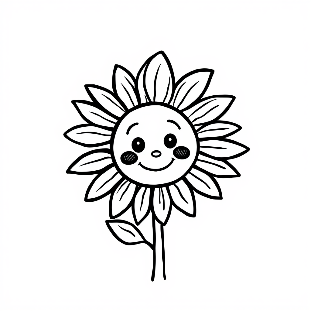 Sunflower with a smiling face