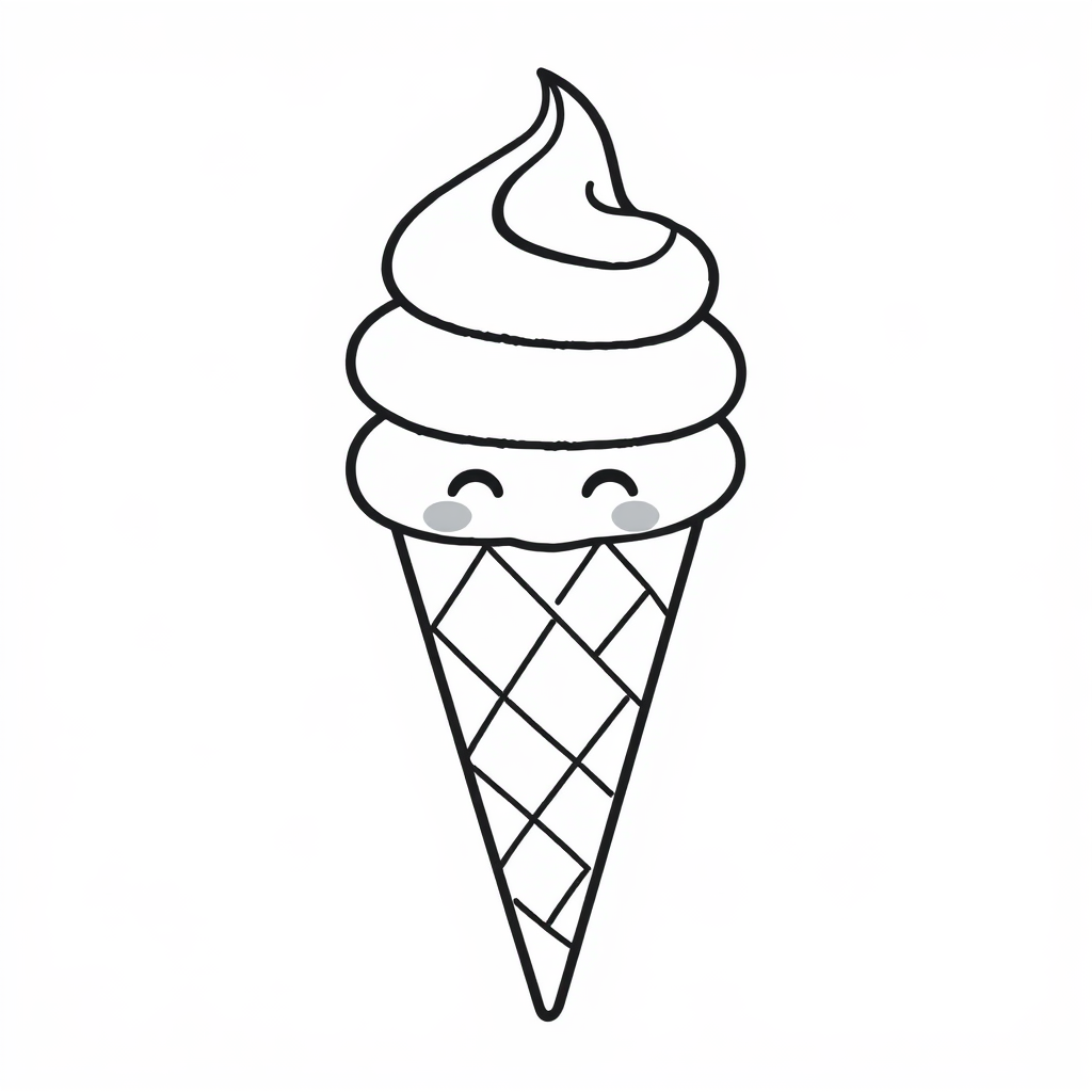 Smiling Ice Cream Cone