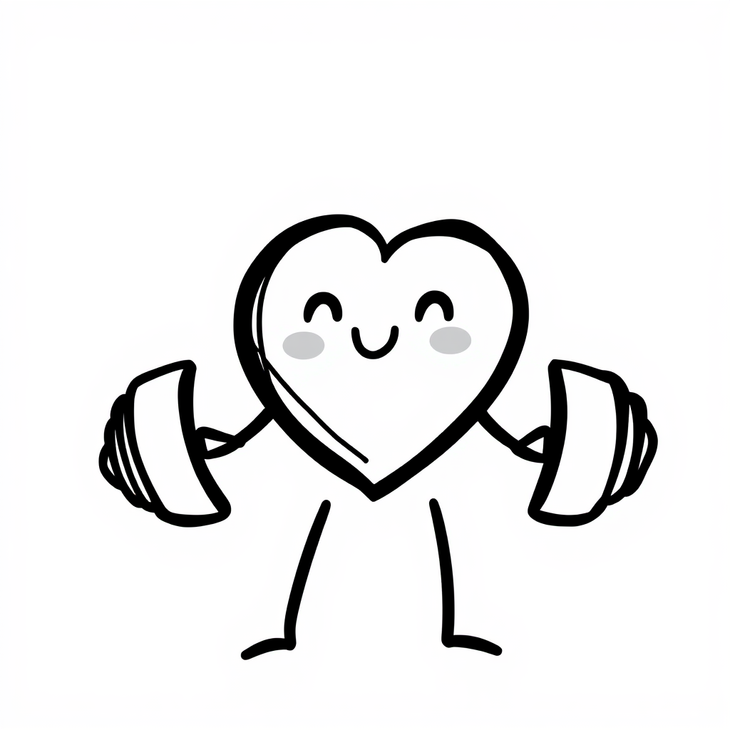 Heart lifting weights