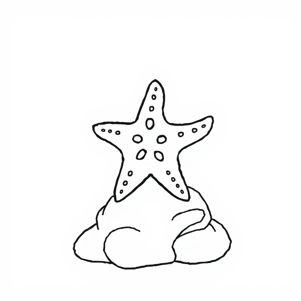 Starfish on a rock